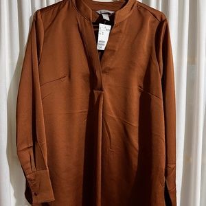 Coffee coloured long sleeve top